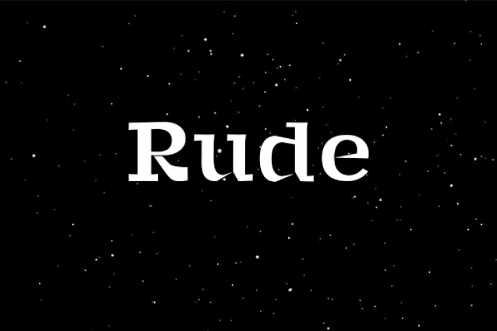 Rude Font Download