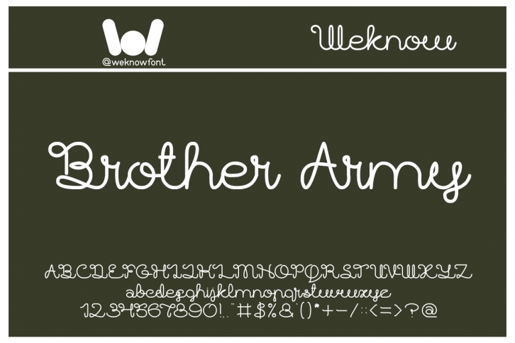 Brother Army Font Download