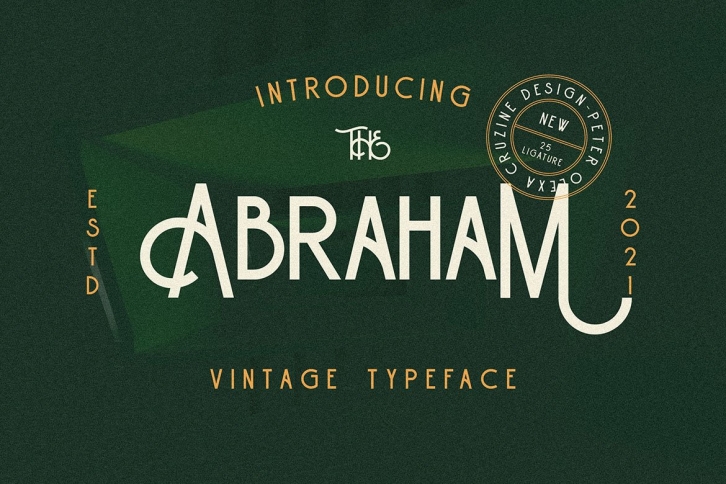 Abraham Vintage Monoline Font Download