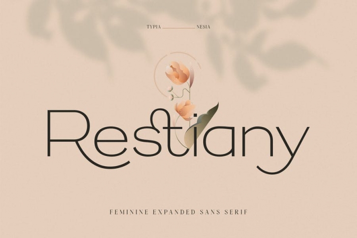 Restiany - Beauty Elegant Expanded Sans Serif Font Download
