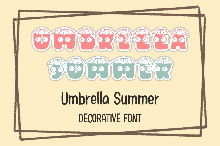 Umbrella Summer Font Download