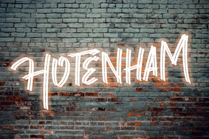 HOTENHAM - Dual Brush Display Font Font Download