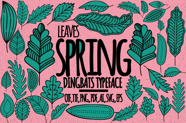 Spring Leaves Font Download