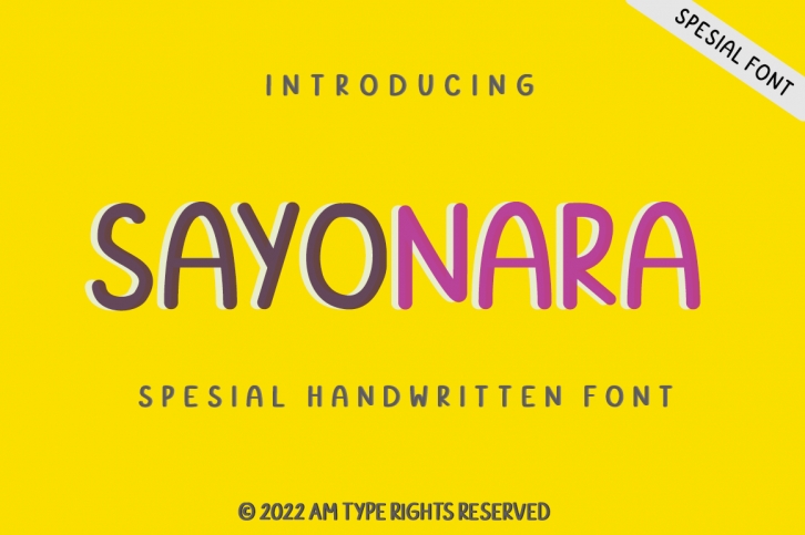 Sayonara Font Download