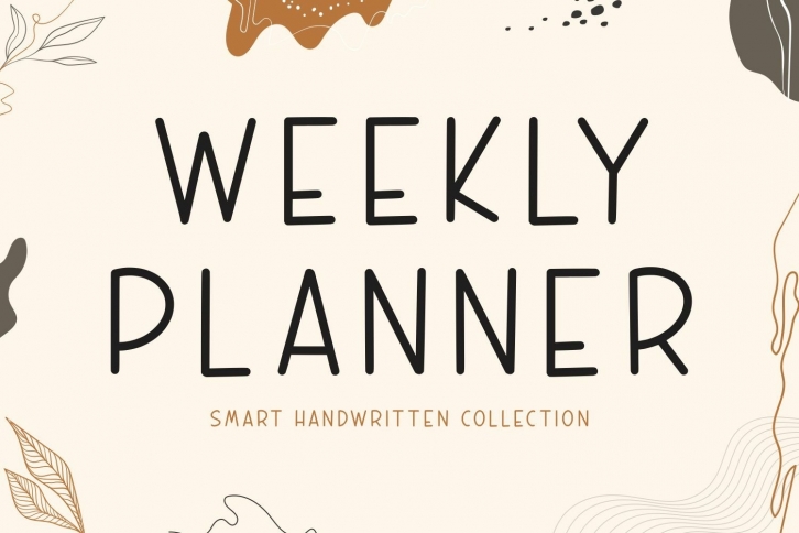 WEEKLY PLANNER Font Download