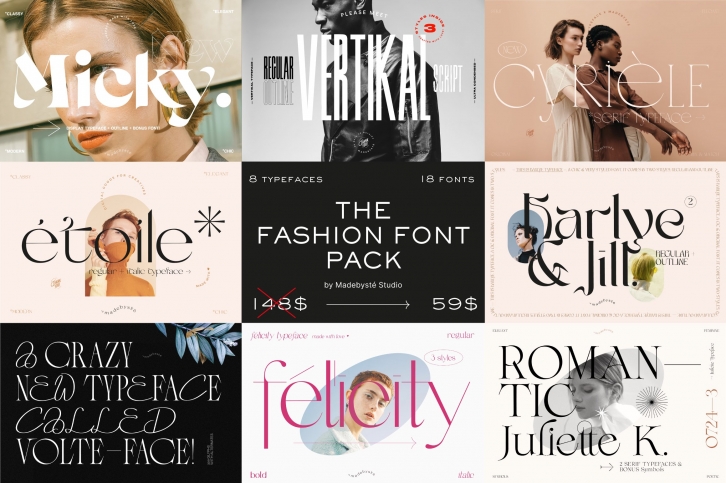 THE FASHION FONT PACK Font Download