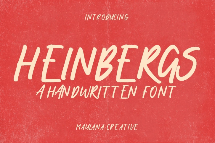 Heinbergs Handwritten Display Font Download