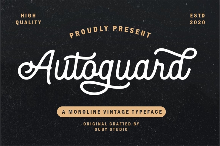 Autoguard Monoline Script Font Download
