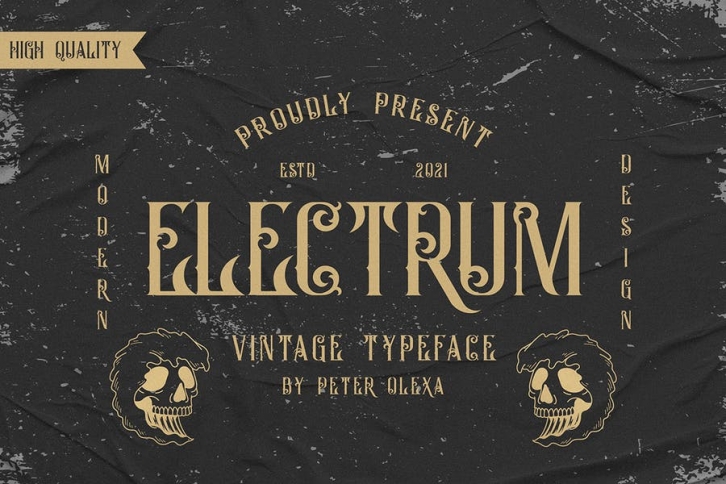 Electrum - Deco Font Font Download