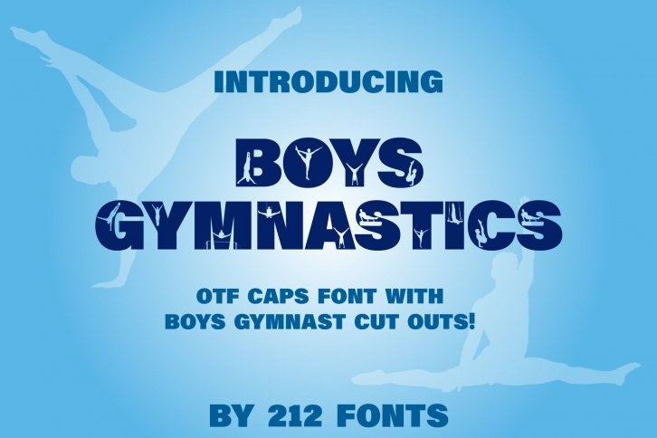 Boys Gymnastics Caps OTF Mens Gymnasts Letters Numbers Font Download