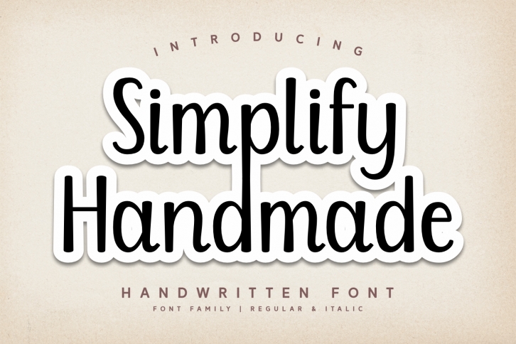 Simplify Handmade Font Download