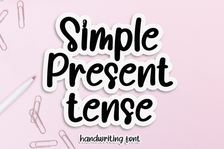 Simple Present Tense Font Download