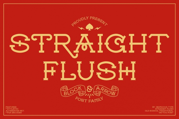 Straight Flush Font Download