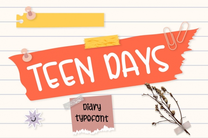 Teen Days - Girly Kids Font Font Download