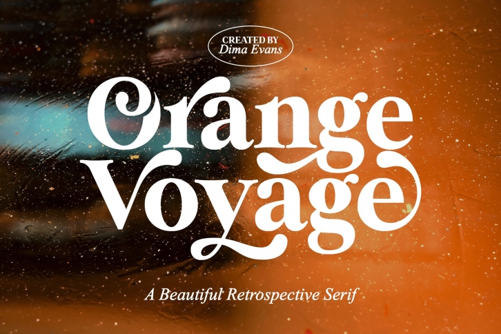 Orange Voyage vintage font Font Download