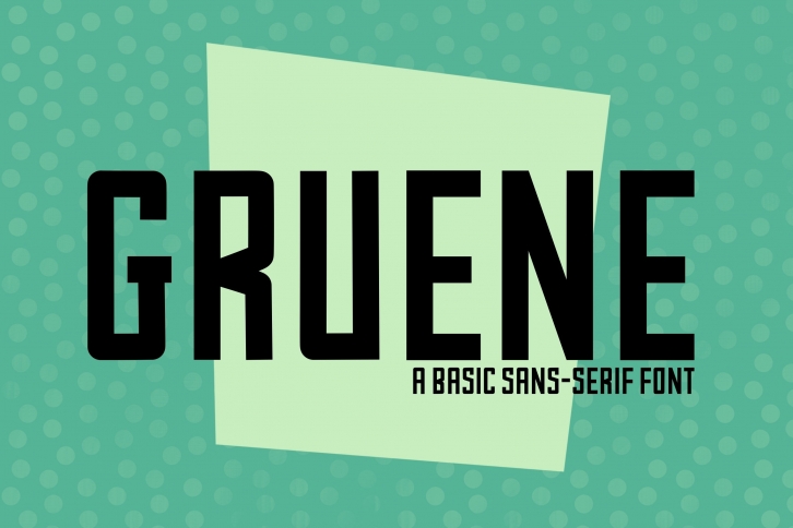 Gruene a Block Style Sans Serif Font Download