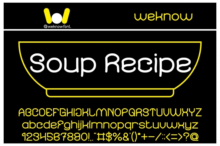 Soup Recipe Font Download
