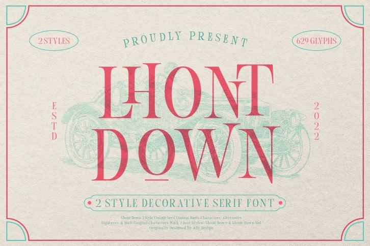 Lhont Down Font Download