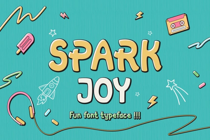 Spark Joy - Comic Display Font Font Download