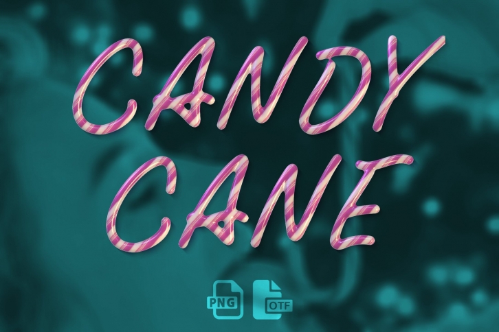 Candy Cane Opentype  PNGs Font Download