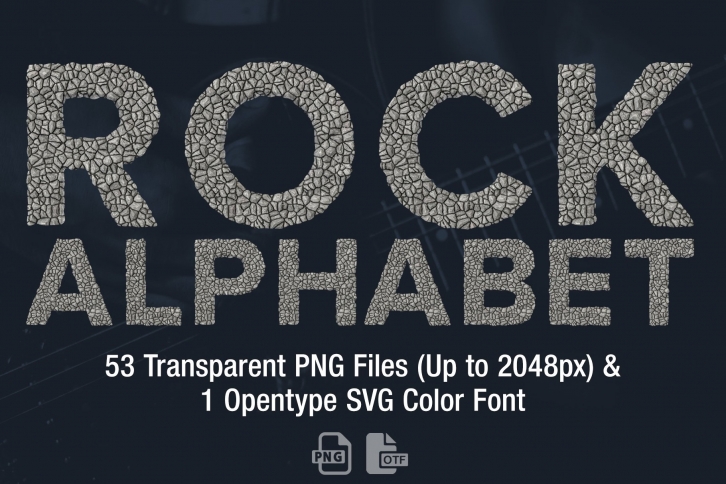 MS Rock Opentype SVG and PNGs Font Download