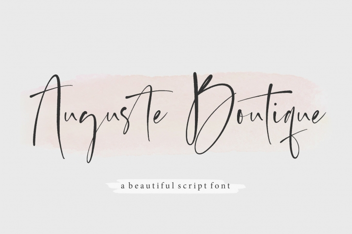 Auguste Boutique Modern Calligraphy Font Download
