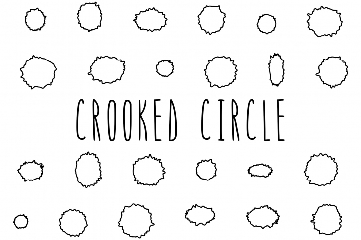 Crooked Circle handwritten doodle in ttf, otf Font Download