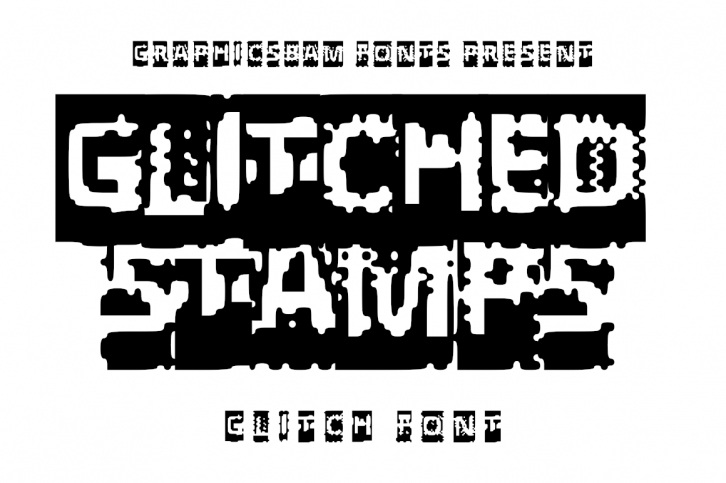 Glitched Stamps Font Download