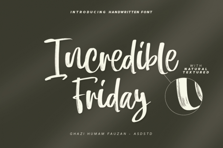 Incredible Friday - Handwritten Textured Font Download