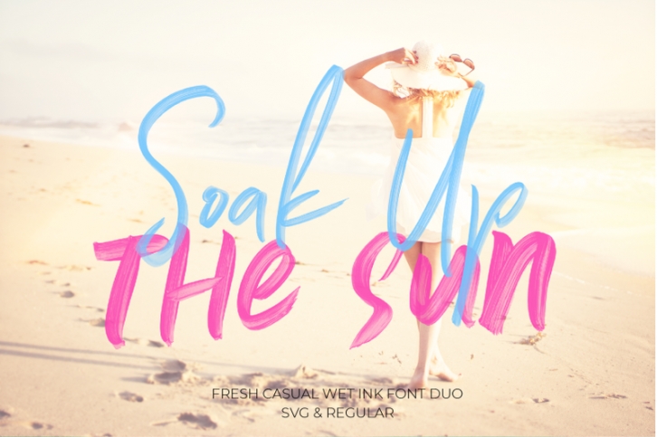 Soak Up The Sun Font Duo & SVG Font Download