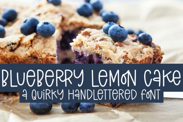 Blueberry Lemon Cake Font Download