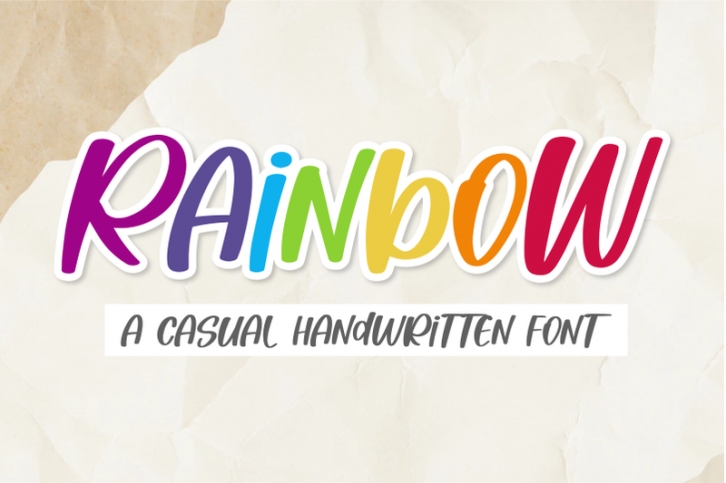 Rainbow - A casual handwritten font Font Download