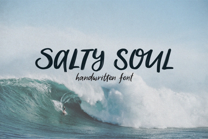 Salty Soul handwritten sea ocean summer illustrations Font Download