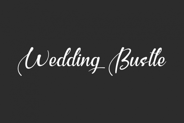 Wedding Bustle Font Download