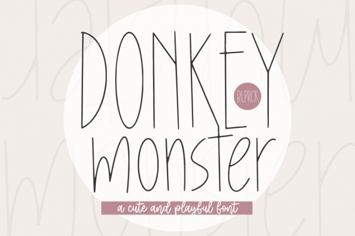 Donkey Monster Cute & Playful Font Font Download