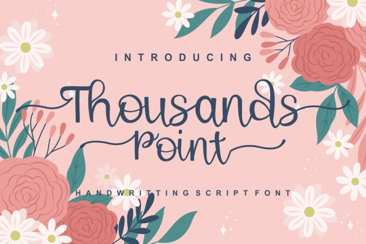 Thousand Point Script Font Font Download