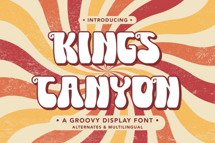 KingsCanyon - A Groovy Display Font Font Download