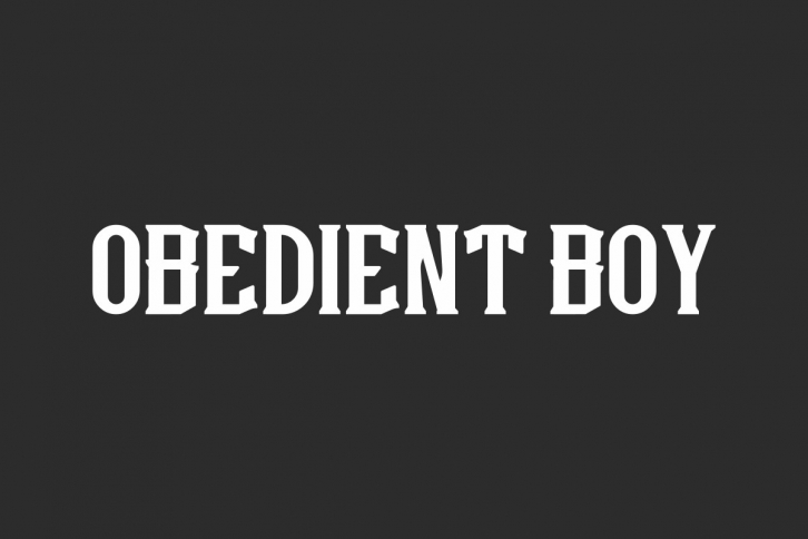 Obedient Boy Font Download