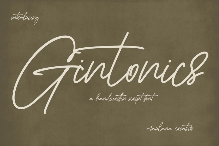 Gintonics Signature Script Font Download
