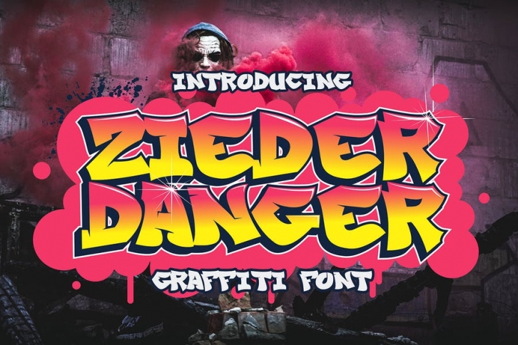 Zieder Danger - awesome Graffiti Font Font Download