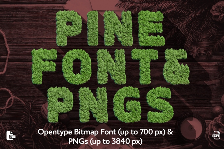 MS Pine Bitmap  PNGs Font Download