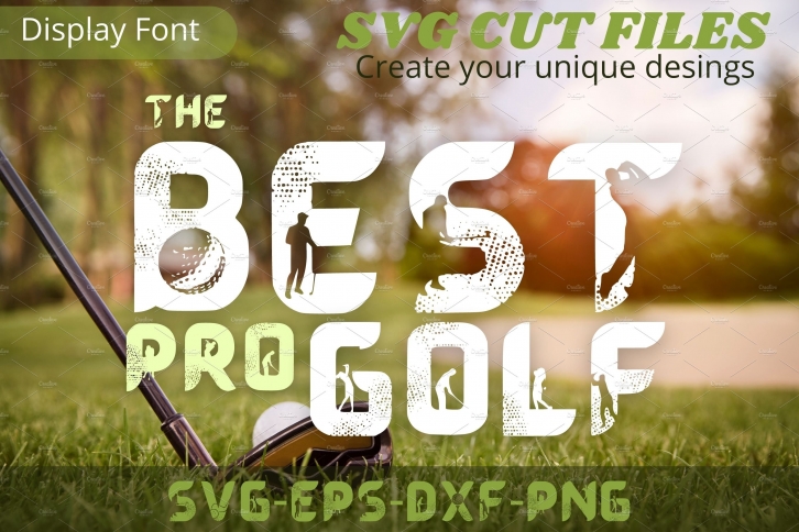 The Best Pro Golf, SVG cut file Font Download