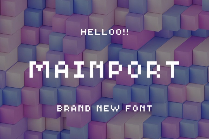 Mainport pixelate font Font Download