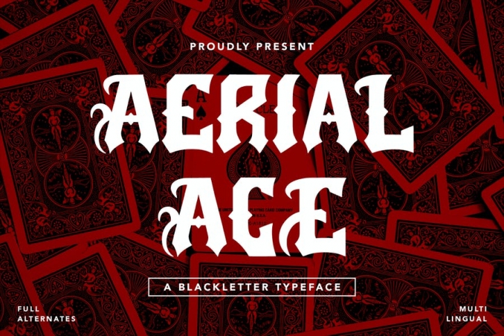 AerialAce - Blackletter Typeface Font Font Download