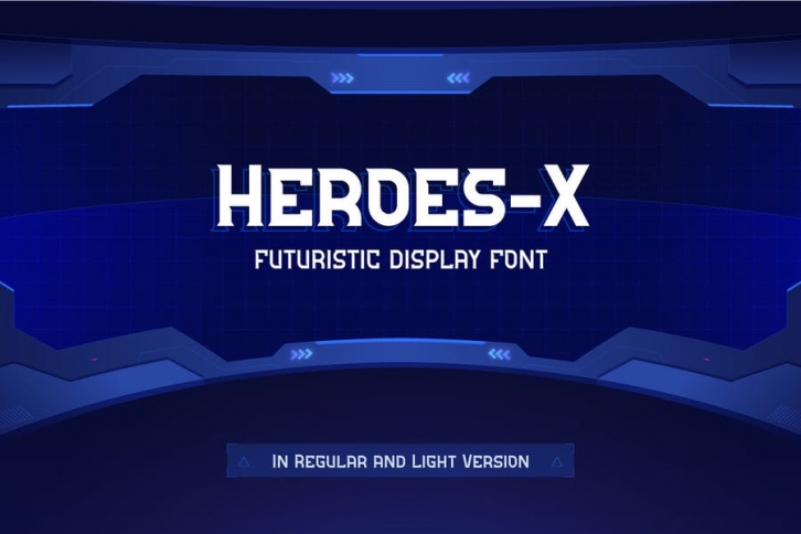Heroes-X - Futuristic and Modern Display Font Font Download