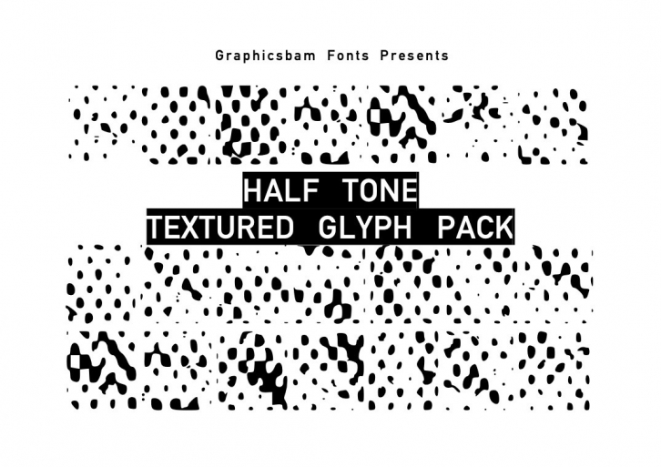 Halftone Textured Glyphs Font Download