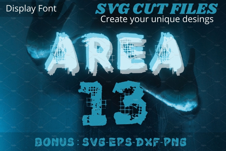 Area 13, Horror font, SVG cut files Font Download