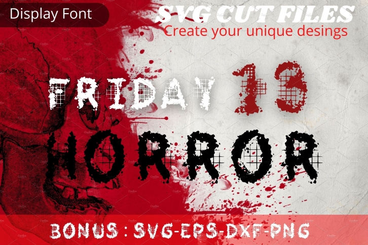 Friday 13 Horror font, SVG Font Download