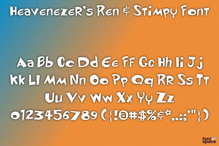 Heavenezer's Ren & Stimpy Font Download
