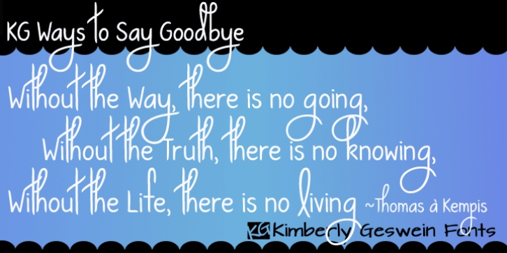 KG Ways To Say Goodbye Font Download